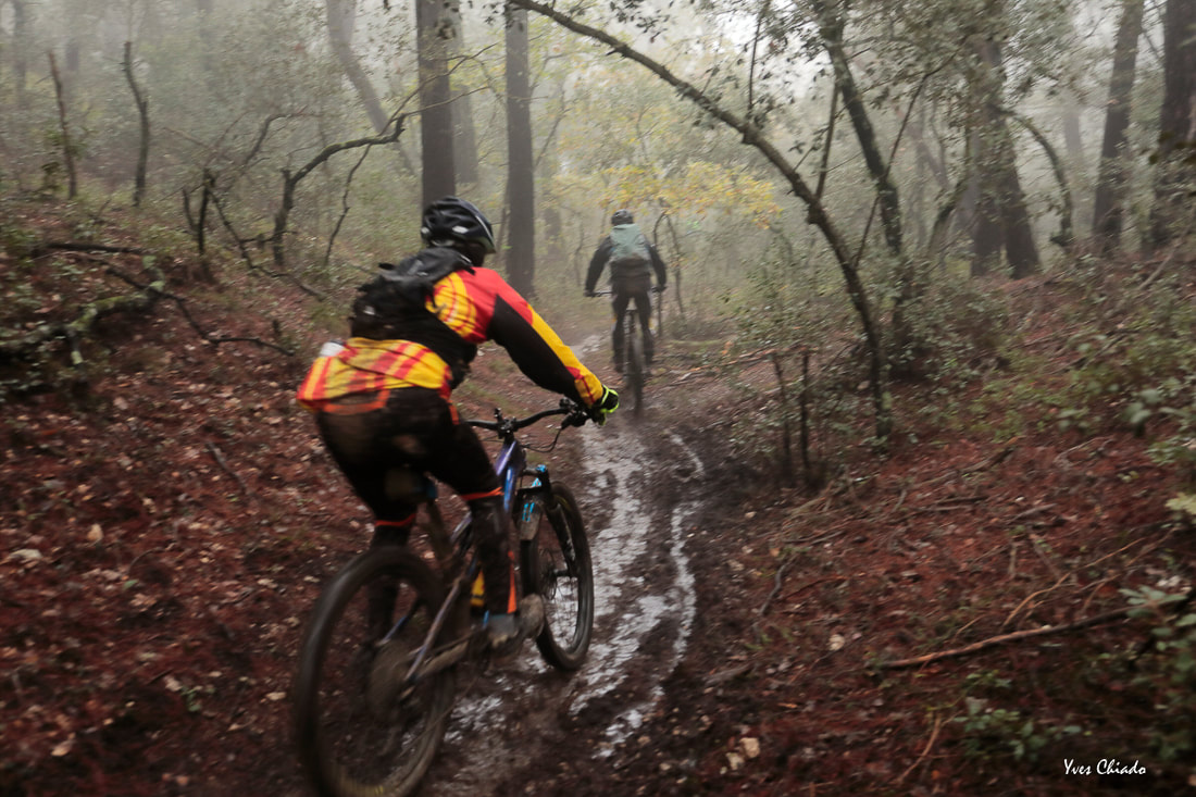 Randonnée VTT par temps de pluie