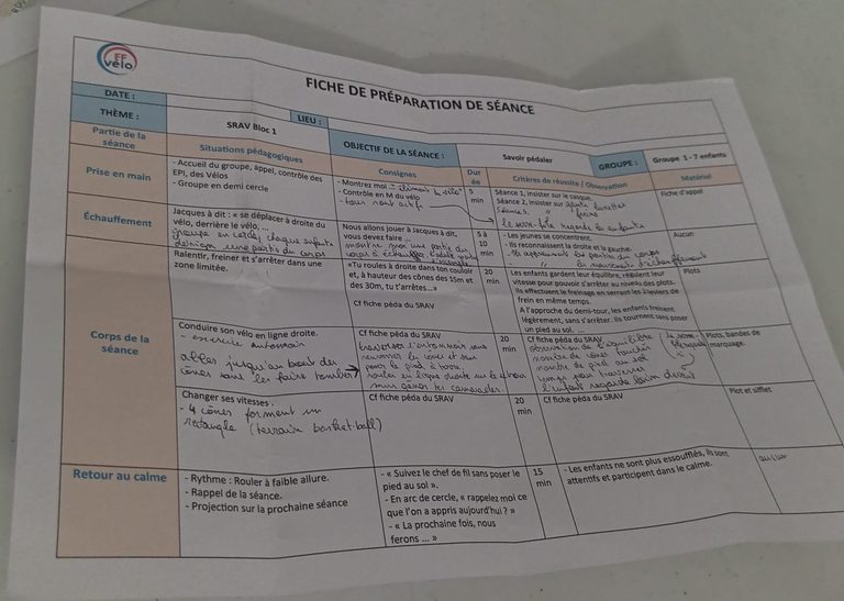 Fiche préparation pour le diplôme fédéral initiateur